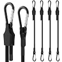 SDTC Tech 60 Inch Adjustable Bungee Cords with Carabiner Hooks