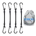 SDTC Tech 8IN Mini Short Bungee Cords with Carabiner Hooks