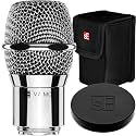 SE ELECTRONICS V7 MC1 Wireless Microphone Capsule - Compatible with Shure Wireless Transmitters - Professional Dynamic Microphone for Singing, Speech &amp; Music Studio Recording (Chrome MP03 Pouch)