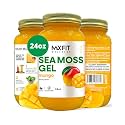 Sea Moss Gel Raw (12 Flavors) 24oz Wildсrafted Gold Sea Moss Gel from Saint Lucia | 92 Vitamins and Minerals | Pure Raw+Non-GMO | Vegan Superfood