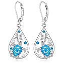 Sea Turtle Earrings for Women Chakra Lotus Turtle Earrings Dangle Jewelry