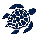 Sea Turtle [Pick Any Color] Vinyl Transfer Sticker Decal for Laptop/Car/Truck/Window/Bumper (3in x 2.7in, Navy Blue)