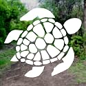 Sea Turtle [Pick Any Color] Vinyl Transfer Sticker Decal for Laptop/Car/Truck/Window/Bumper (3in x 2.7in [200-Pack], White)