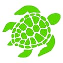 Sea Turtle [Pick Any Color] Vinyl Transfer Sticker Decal for Laptop/Car/Truck/Window/Bumper (3in x 2.7in [200-Pack], Lime Green)