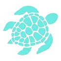 Sea Turtle [Pick Any Color] Vinyl Transfer Sticker Decal for Laptop/Car/Truck/Window/Bumper (5in x 4.5in, Tiffany Blue)