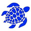 Sea Turtle [Pick Any Color] Vinyl Transfer Sticker Decal for Laptop/Car/Truck/Window/Bumper (3in x 2.7in [40-Pack], Blue)