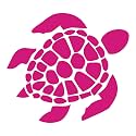 Sea Turtle [Pick Any Color] Vinyl Transfer Sticker Decal for Laptop/Car/Truck/Window/Bumper (2in x 1.8in [200-Pack], Hot Pink)