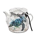 Sea Turtle Tea Pot Cozies Stain Resistant Thermal Insulation Kitchen Teapot Dust Cover Tea Cosy for Home Kitchen Table Hotel Tea Party Restaurant Decor