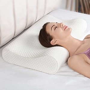 orthopedic memory foam pillow for neck and shoulder pain - bed pillows for sleeping with washable covere-13254 pack  1pack of
