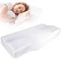 Orthopedic Memory Foam Pillow for Neck and Shoulder Pain - Bed Pillows for Sleeping with Washable Cover(E-13254) (Neck-Curve)