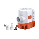 SEAFLO 17 Series 1200 GPH Automatic Bilge Pump 24V Submersible Boat Pump Marine Bilge Water Removal Dual Outlet 3/4 Inch 1-1/8 Inch Compact Design 4 Year Warranty