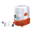 SEAFLO 17-Series 2000 GPH Automatic Bilge Pump - 24V, Submersible Boat Pump, Marine Bilge Water Removal, Dual Outlet ¾” Intake 1 ⅛” Discharge, Compact Design, 4 Year Warranty