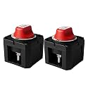 SEAFLO 300A Marine Battery Disconnect Switch, 2-Position Single Circuit ON/Off, 12V/24V/48V Heavy-Duty IP66 Waterproof Battery Isolator for Boat, RV and Auto, with Cover, 2-Pack, CE & RoHS Certified