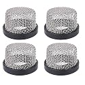 SEAFLO Stainless Steel Mesh Strainer ¾ Inch-14 | Aerator Screen Strainer for Livewell Pump | Corrosion-Resistant, Easy Installation, Marine-Grade Stainless Mesh (4-Pack)