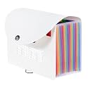 Seagull flight of fashion 24 Pockets Expanding File Folder with Blank Label, A4 Accordion Document Organizer for Certificates, Students, Office, Interview with Hook Closure - 33 x 25 x 28cm - White
