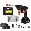SEAHELTON Cordless Portable Wireless Pressure Washer Gun 48V 12000mah High Pressure Water Gun for Car Wash Bike Washing Cleaning| Adjustable Nozzle and 5M Hose Pipe (Double_BETTERY)