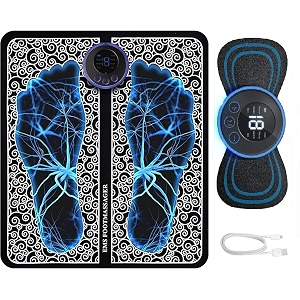 seahelton wireless ems massage machinerechargeableportableampfoldable design 8 modes19 intensity levels for ultimate pain relief foot massager pain relief wirelessnew-2023