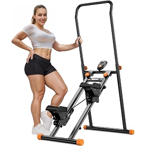 seahelton stair stepper for home gym vertical stair climber machine for full-body workout compact amp foldable cardio stepper with adjustable handlebar amp pedals extended step range