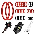Seal O-rings for Philips Saeco, 30 pieces sealing rings, brewing group with cleaning brush set for support valve, steam valve, outlet valve, fully automatic coffee machine spare parts