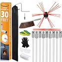 Sealegend 30FT Chimney Sweep Kit Rotary Flexible Cleaning Brush with 9 Rods