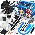 Sealegend 58-Pieces 35-Feet Dryer Vent Cleaner Kit, Dryer Cleaning Tools