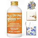 Sealer, Decoupage Glue &amp; Gloss Finish, All-in-One Clear Craft Glue, Perfect for Indoor and Outdoor DIY Crafts and Art Projects, with Quick Dry &amp; Cure Time (Gloss)