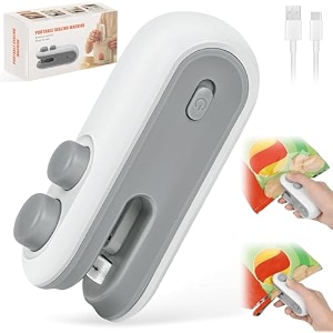 chillyfit sealing machine 2 pack mini portable packet sealer sealing machine for plastic packaging bag sealer for plastic bags food vacuum usb packing cover heat seal machine- 1 year warranty