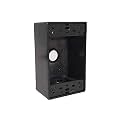 Sealproof 1-Gang 3 1/2-Inch Holes Weatherproof Rectangular Exterior Electrical Outlet Box with 3 Outlet Holes, Three 1/2" Holes, Single Gang, UL Listed, Bronze