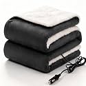 Sealy 12-Volt Electric Portable Heated Car Blanket, 59"x43", Grey