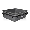 Seama Office Tray Arcader - 2(Medium) Set of 3, Grey, Desk Organizer |A4 Documents File & Accessory Holder | Easy Carry Stationary Tray for Home & Office | Multi-Purpose Stationery Holder