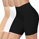ZENUTA 4 Pack Slip Shorts for Women Under Dresses, Seamless Anti Chafing Boy Shorts, Lightweight High Stretch