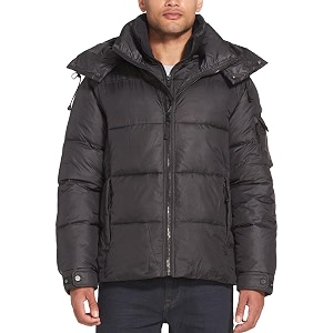 Sean John Mens Bomber Jacket with Detachable