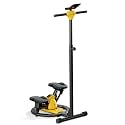 seanleecore Twist Stepper with Handlebar, High-Resistance Stair Stepper Machine for Home Workout, Step + Twist Cardio Exercise Equipment, 300 lb Capacity Quiet Compact Rock Stepper with LCD Monitor