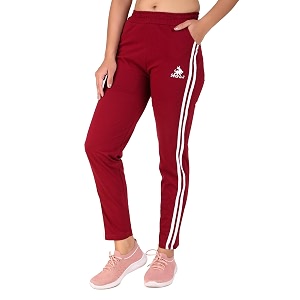 seaprint women39s stripe design athletic running trackpants with side pockets  stretchable cotton blend  comfortable lower gym wear for ladies  trouser  workout pants