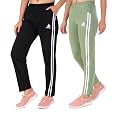 SEAPRINT Women's Stripe Design Athletic Running Trackpants with Side Pockets | Stretchable Cotton Blend | Comfortable Lower Gym Wear for Ladies | Trouser | Workout Pants