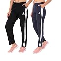 SEAPRINT Women's Stripe Design Athletic Running Trackpants with Side Pockets | Stretchable Cotton Blend | Comfortable Lower Gym Wear for Ladies | Trouser | Workout Pants