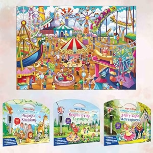 search amp find expedition activity mat fairy land adventures activity mat animal kingdom activity mat and giant amusement park colouring poster