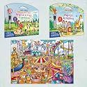Search &amp; FIND Expedition Activity MAT, Animal Kingdom Activity MAT, and Giant Circus Colouring Poster | Combo of 2 Activity MATS with Pen and Colouring Poster