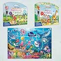 Search &amp; FIND Expedition Activity MAT, Animal Kingdom Activity MAT, and Giant Under The Ocean Colouring Poster | Combo of 2 Activity MATS with Pen and Colouring Poster