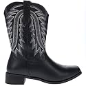 Searchers Cowboy Western Square Toe Embroidered Boots