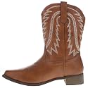 Searchers Cowboy Western Square Toe Embroidered Boots