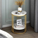 SearchForMerch BAZAARGALLI Modern Round Marble Side Table