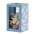 Seashell Holder Wooden Seashell Display Box Beach Coastal Decor Acrylic Sea Shell Display Holder Home Decor, 4.25 x 4.25 x 7.25 inches