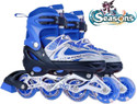 seasons High Quality Skating in-line Shoes have Different Size and with PU-LED Wheel In-line Adults Size  6 UK - 9 UK (Adjustable, Beginner, Training, Advanced, Blue)
