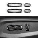 Car Seat Adjustment Switch Button Decals for 2018-2022 Honda Accord 10th Gen Accessories ABS Carbon Fiber Stickers