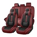 Seat Covers Full Set for Chevrolet Chevy Camaro 2016-2024,Black&Red Luxury