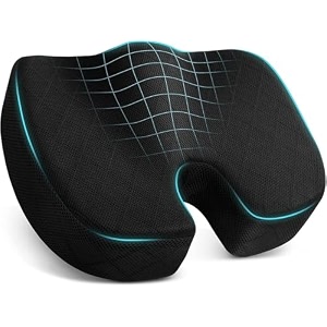 seat cushion for office chair memory foam non-slip cushion back relief chair pad butt pillow for office chair car computer desk z-seat black