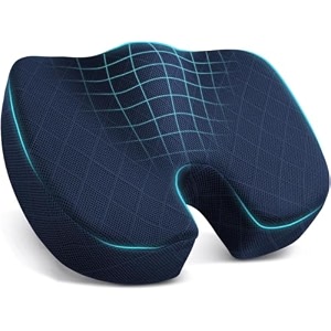 seat cushion for office chair memory foam non-slip cushion back relief chair pad butt pillow for office chair car computer deskz-seat navy blue