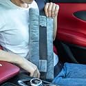 Seatbelt Cushion &amp; Seatbelt Pillow, Mastectomy Recovery Supplies (Gray)
