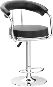 seatfit adjustable swivel bar stool chair with cushion  chrome footrest metal bar stool